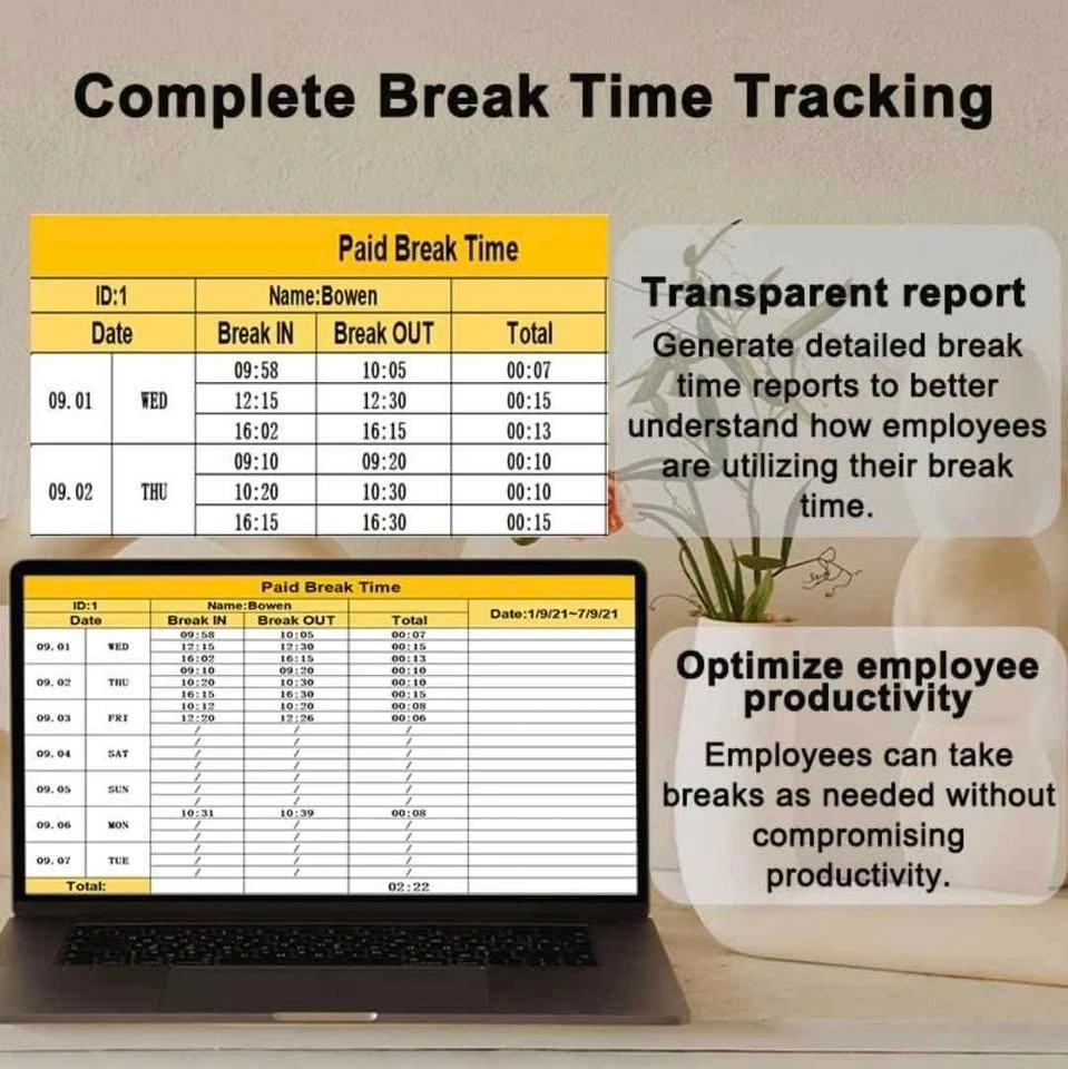 Kinghos Fingerprint Time Clock for Small Business - photo 2