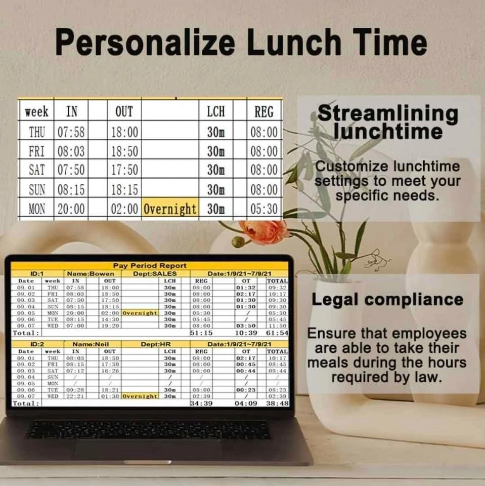 Kinghos Fingerprint Time Clock for Small Business - photo 3