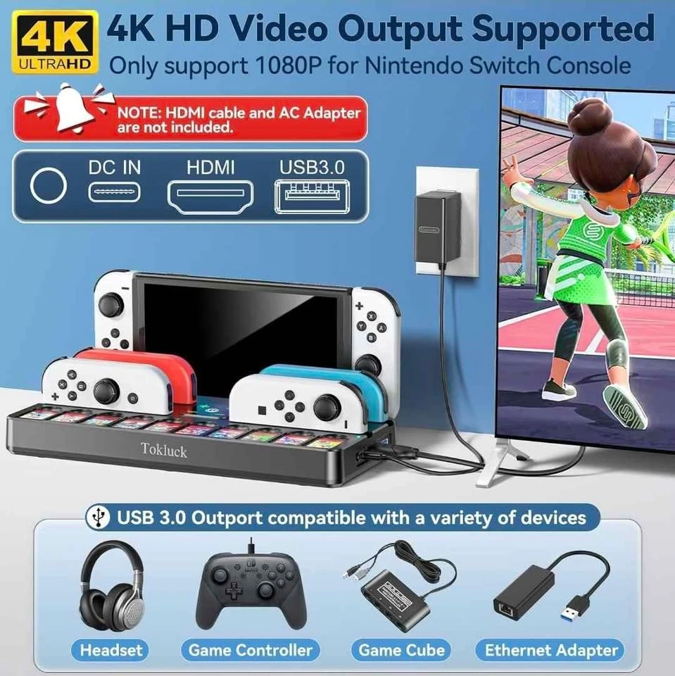 Switch TV Docking Station with Joy-Con Charger - photo 2