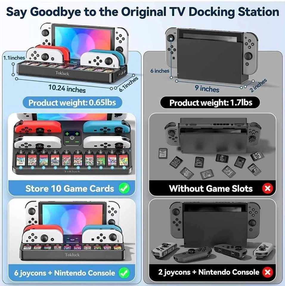 Switch TV Docking Station with Joy-Con Charger - photo 4