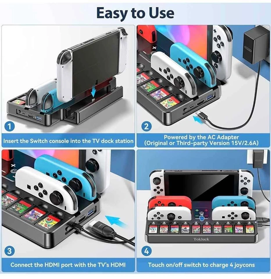 Switch TV Docking Station with Joy-Con Charger - photo 5