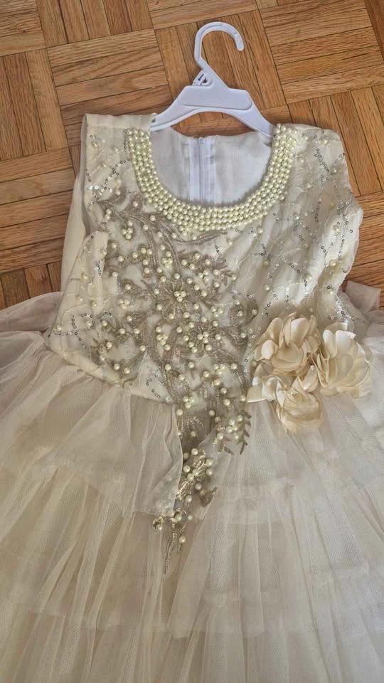 Ivory Lace Flower Girl Dress: Tulle Tutu Party Dress (5-6Y) - photo 2
