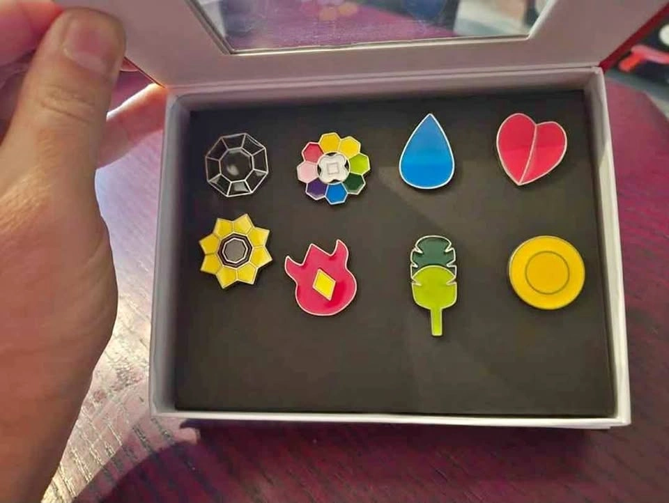 Pokemon Kanto Region Gym Badge Pin Set