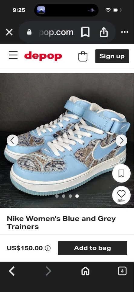 Nike Air Force 1 Mid Limited Edition Paisley Women's Size 7 - photo 2