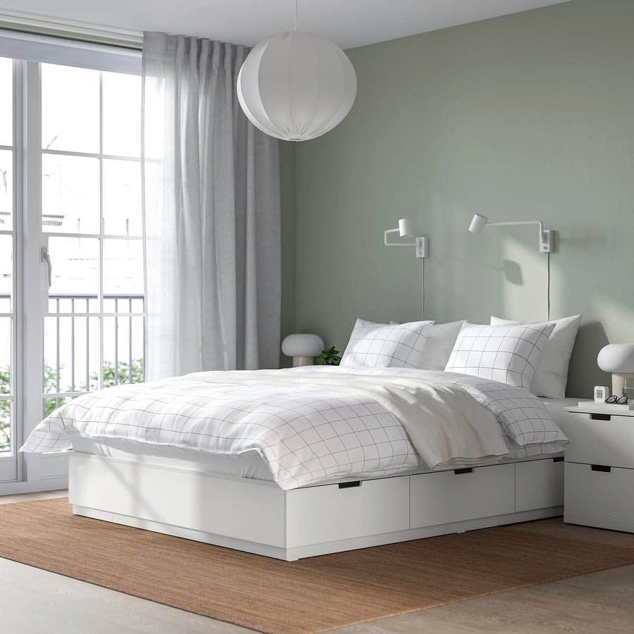 IKEA NORDLI Queen Bed Frame with Storage (White) - photo 2