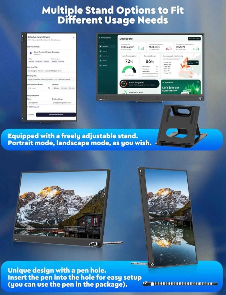 ZSCMALLS 15.6" Portable Monitor - photo 4