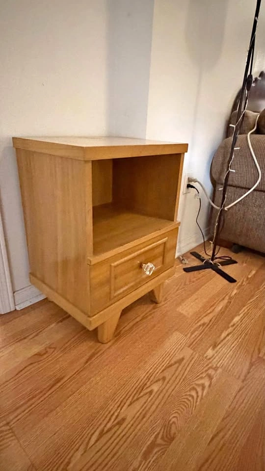 Mid-Century Modern Wood Nightstand