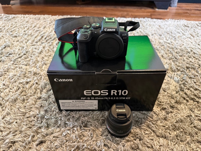 Canon R10 body with RF-S 18 to 45 kit lens