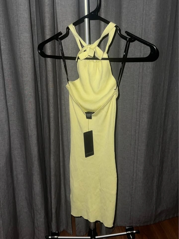 Neon/Pale Yellow Dress XS - photo 2
