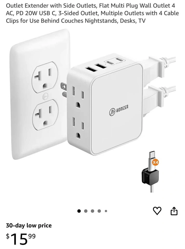 (New)Outlet Extender with Side Outlets