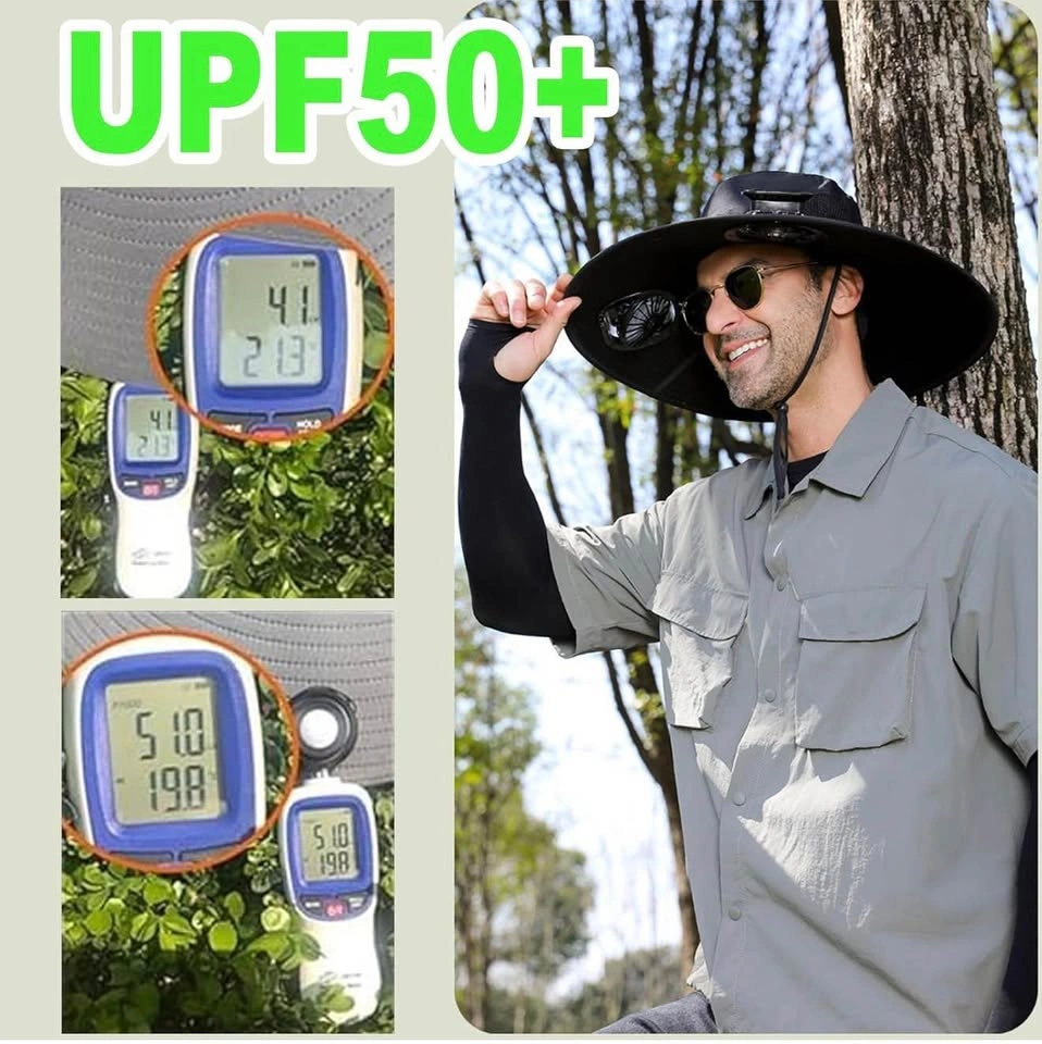 Solar Powered Fishing Hats with 2 Solar Fans and 1 Sunglasses - photo 5