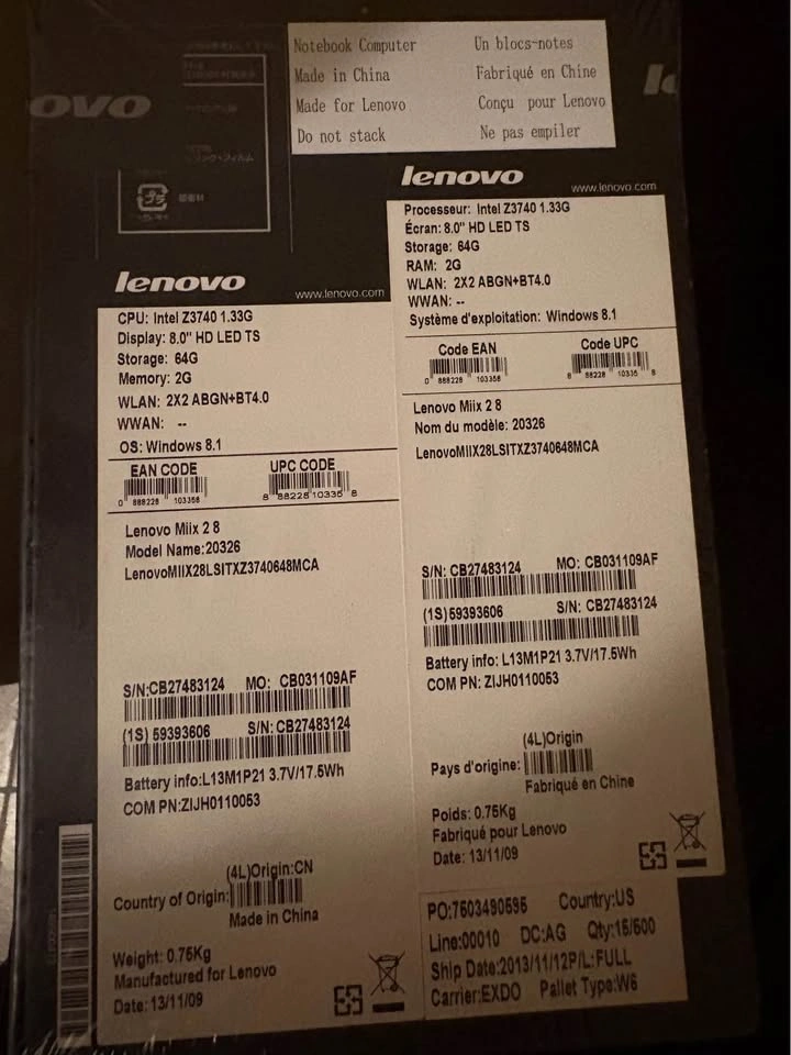 Lenovo Miix 2 8 Tablet New in Box - photo 2