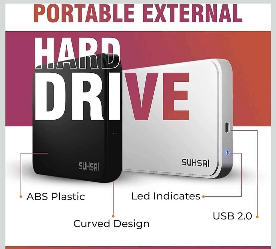 SUHSAI 320GB External Hard Drive USB 2.0 Portable HDD - photo 2