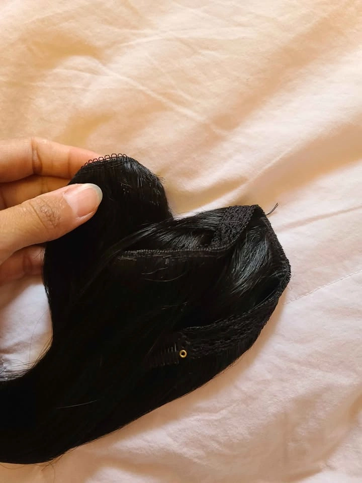21"-23" Human Hair Black Clip-On Extensions (7pcs) - photo 5