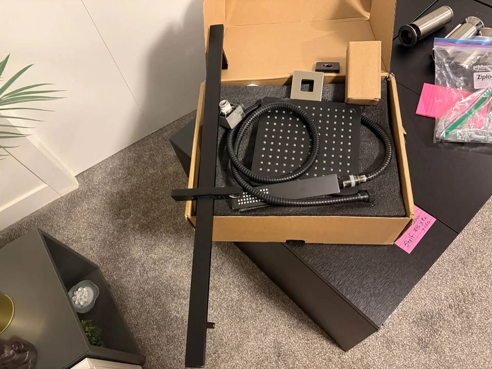 Matte Black Rain Shower and Handheld Shower Kit - photo 5