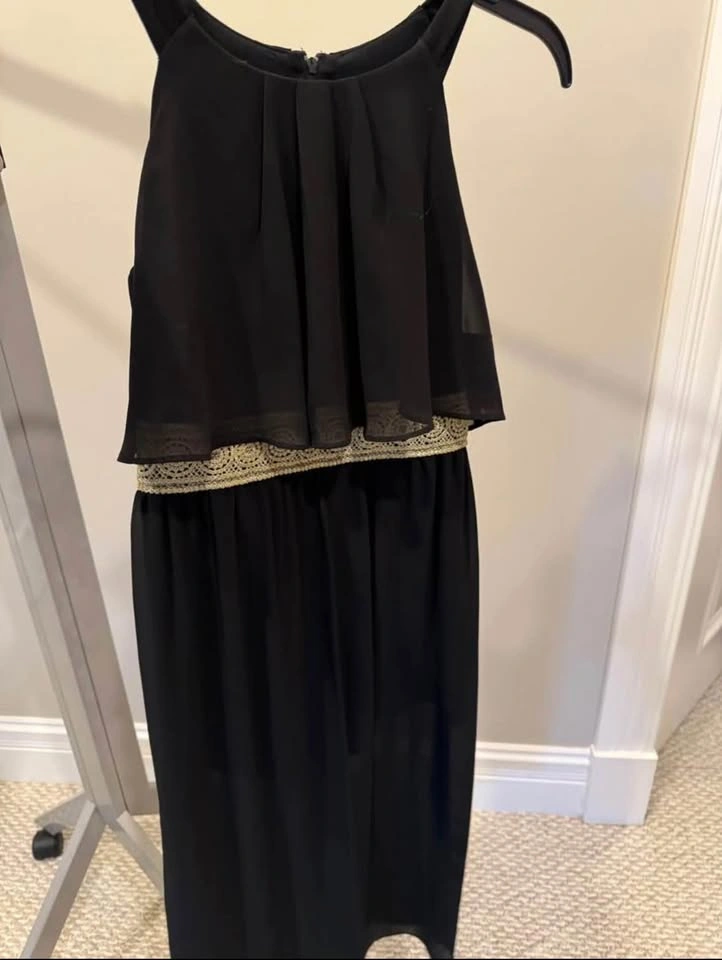 Brand New Girls Black and Gold Jumpsuit Size 12 - photo 2