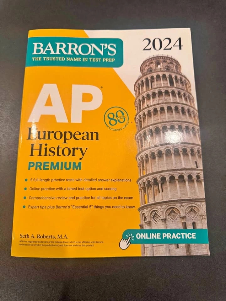 Brand New Barron’s AP European History Test Prep Book