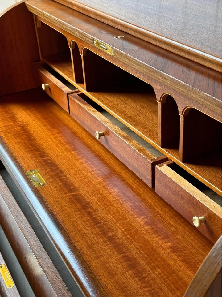 Vintage Mid-Century Swedish Teak Roll-Top Desk by Egon Östergaar - photo 5