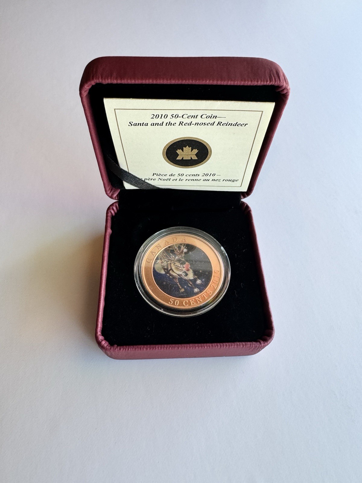 2010 50-Cent Coin - Santa and the Red Nosed Reindeer