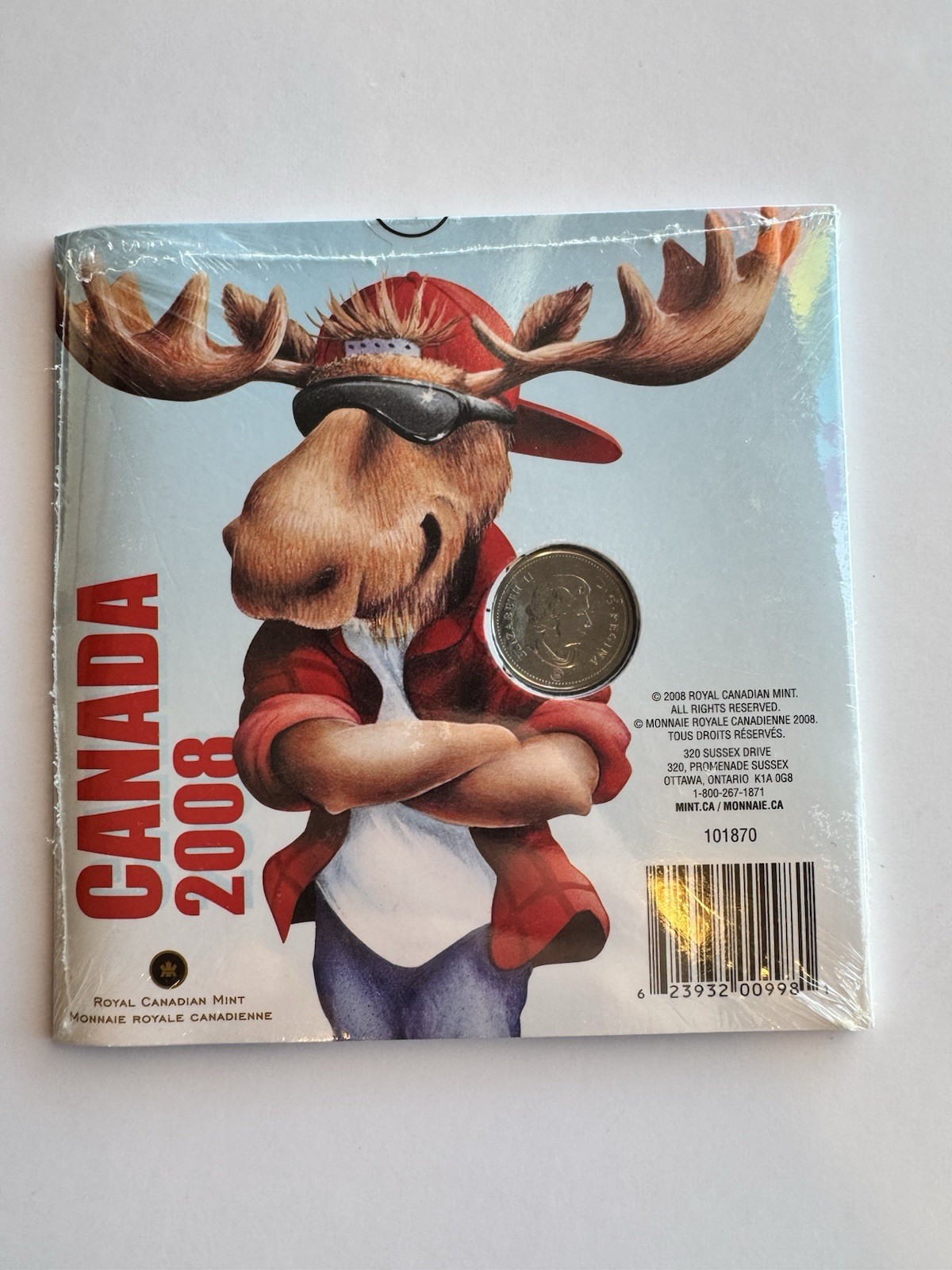 2008 Canada Day Moose Coloured 25c Gift Set, RCM Sealed