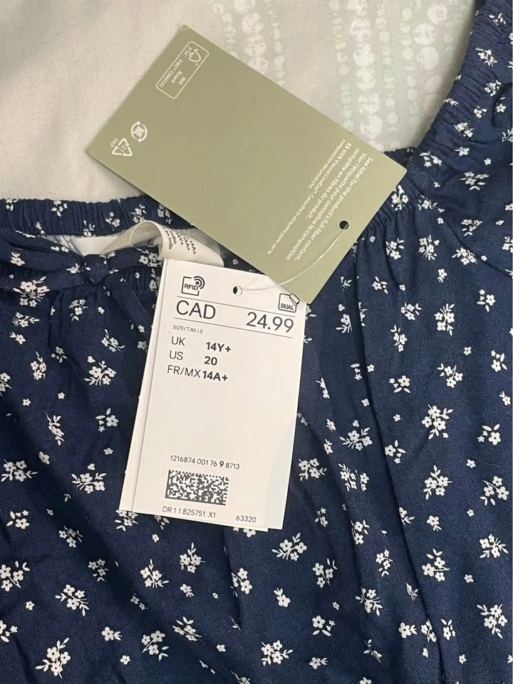 NEW H&M Puff-sleeved Midi Dress - 14+ - photo 2