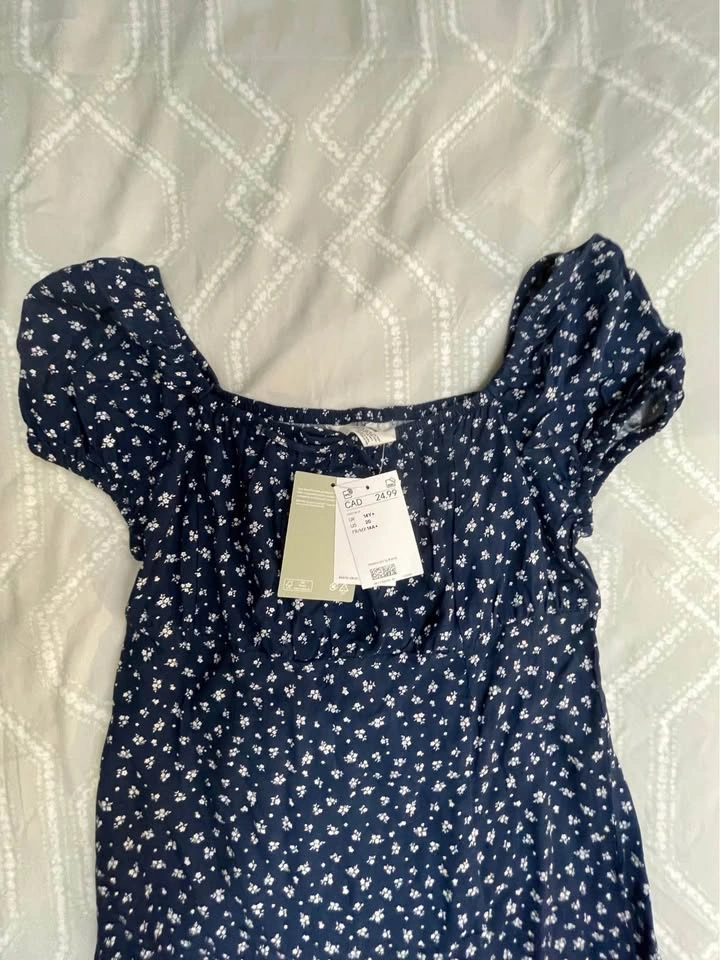NEW H&M Puff-sleeved Midi Dress - 14+ - photo 4