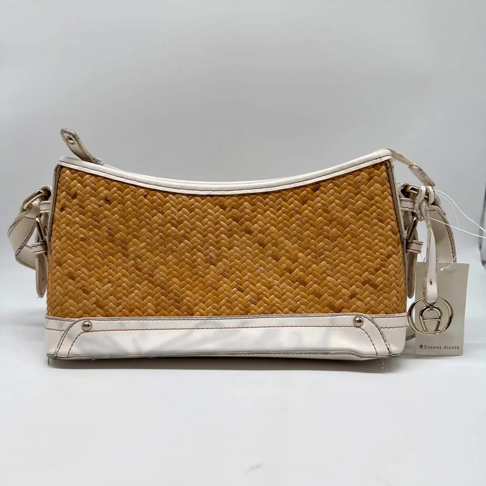 Etienne Aigner Shoulder Bag Natural/White - Like New thumbnail