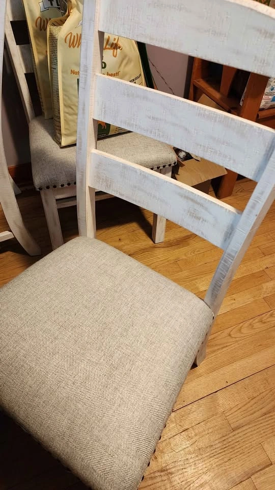 Rustic Farmhouse Dining Table with 8 Chairs and Leaf - photo 2