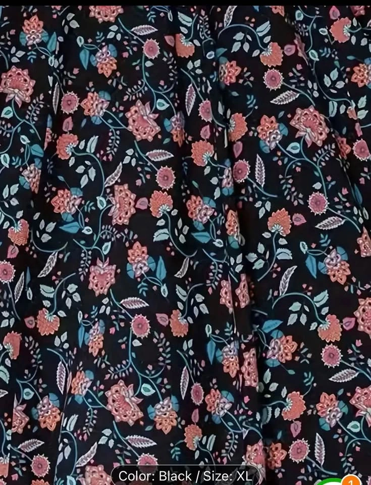 Women's XL Black Floral Maxi Dress - photo 4