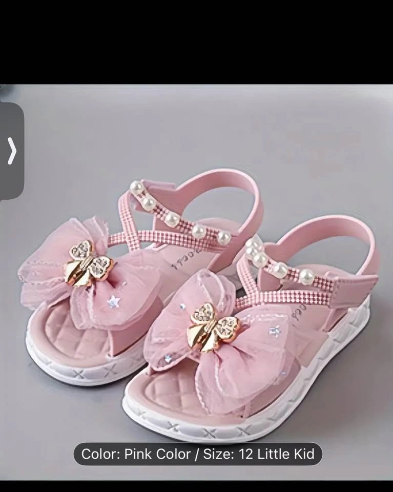 2025 Girls' Pink Floral & Butterfly Soft-Sole Sandals - photo 2