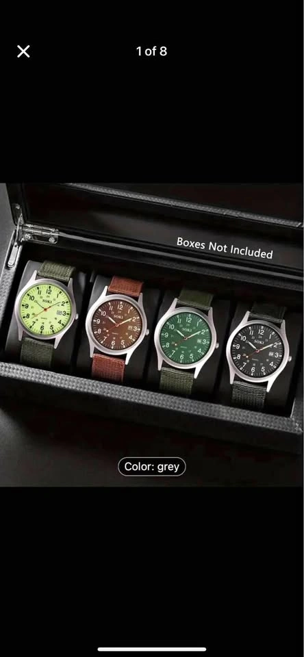 Set of Four Soki Quartz Military Style Watches