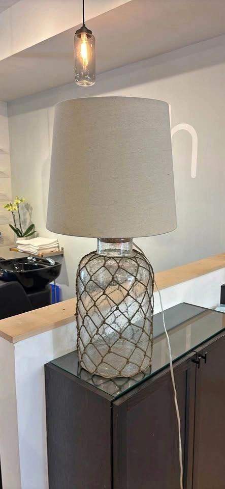 Large lamp nautical rope style with lampshade