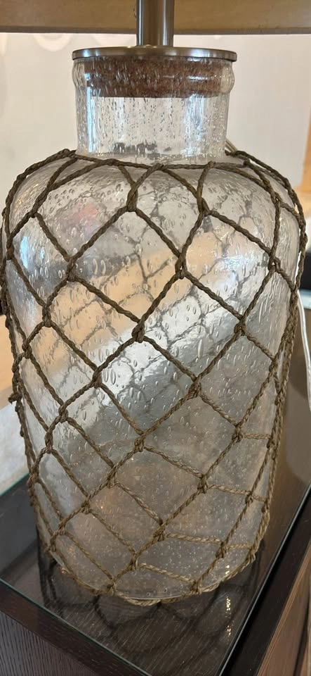 Large lamp nautical rope style with lampshade - photo 2