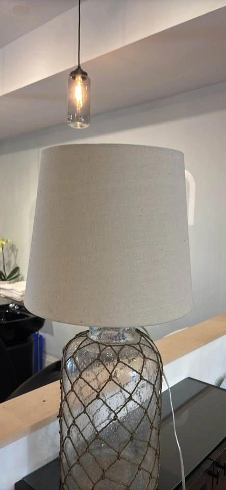 Large lamp nautical rope style with lampshade - photo 3