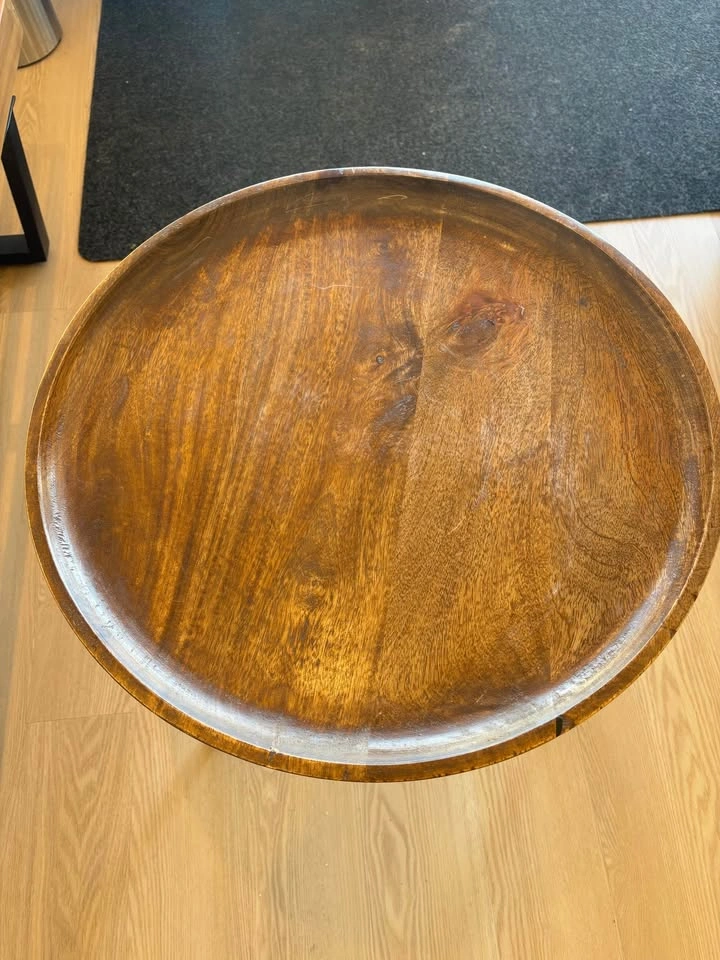 Wood side table round - photo 2