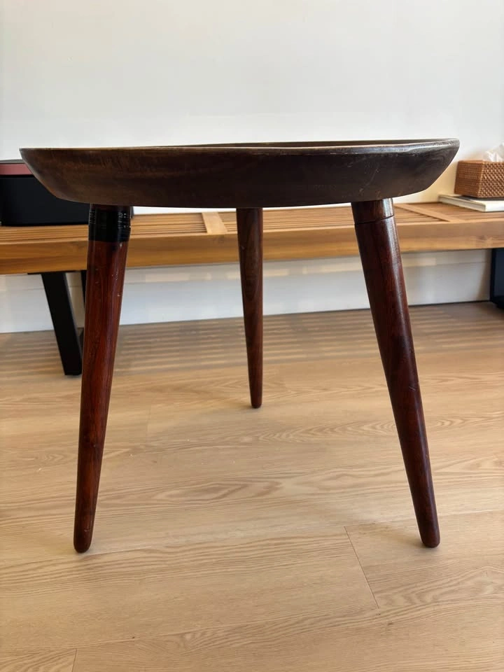 Wood side table round - photo 3