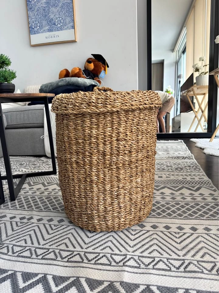 Small wooden woven basket