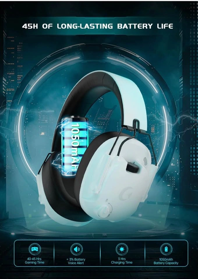 Wireless Gaming Headset for PS5/PS4, PC, Switch, Mac (White) - photo 4