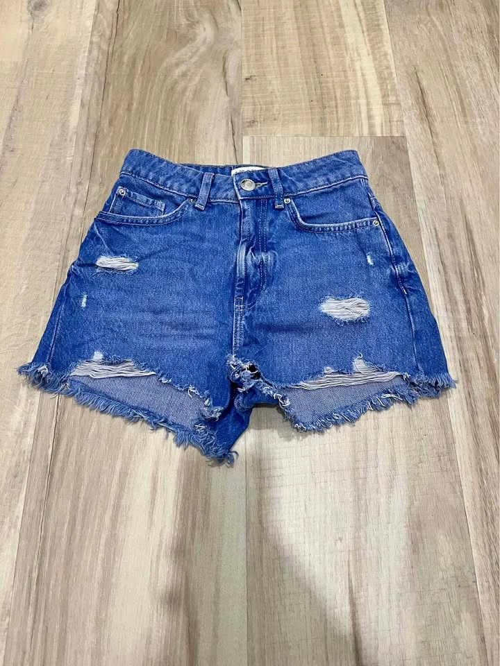 Bright Blue Denim Shorts