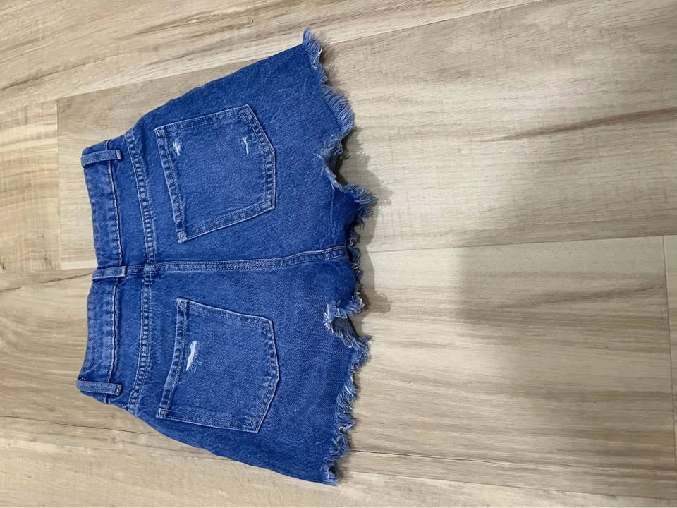 Bright Blue Denim Shorts - photo 3