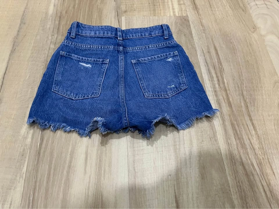 Bright Blue Denim Shorts - photo 4