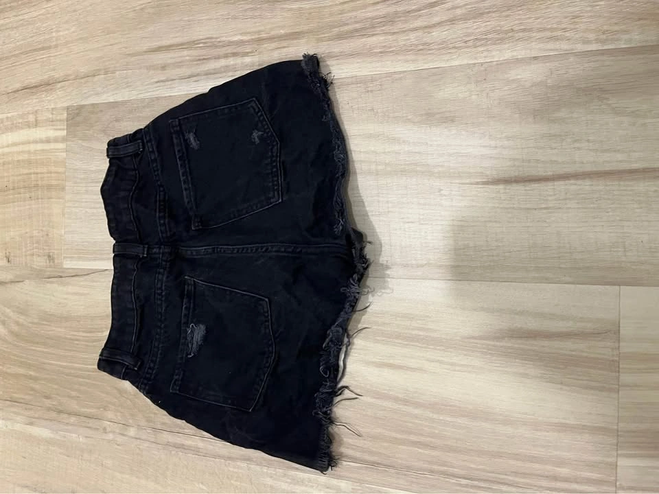 Black Denim Shorts - photo 3