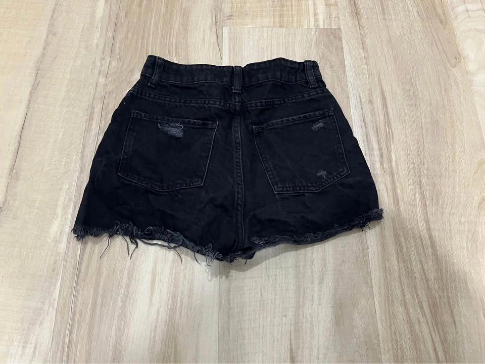 Black Denim Shorts - photo 4