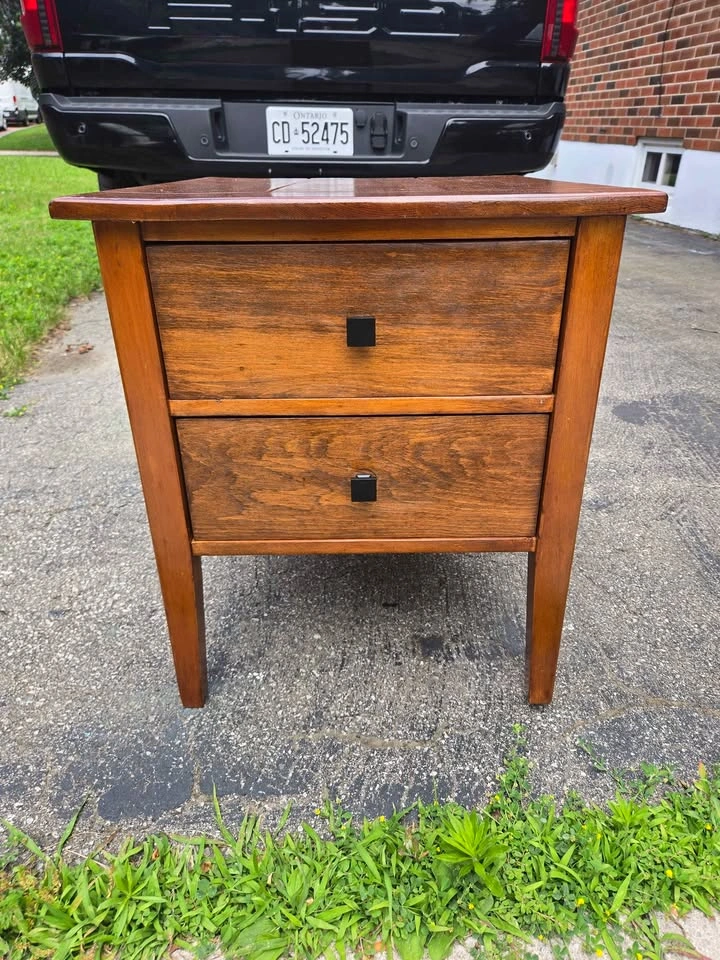 Wooden 2-Drawer Nightstand - photo 2