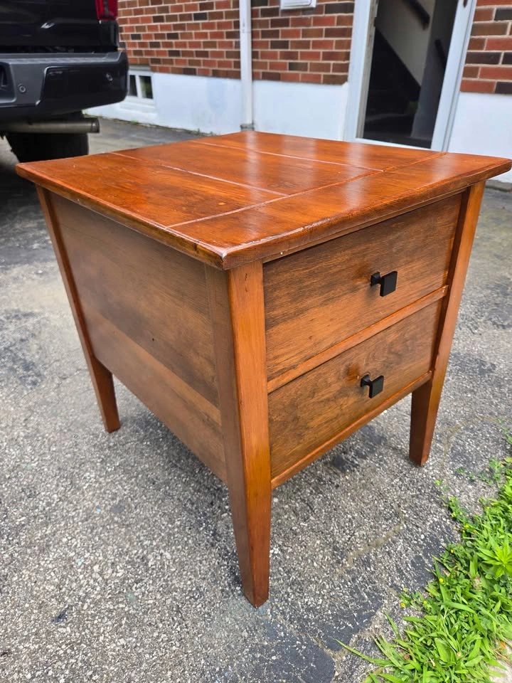 Wooden 2-Drawer Nightstand - photo 3