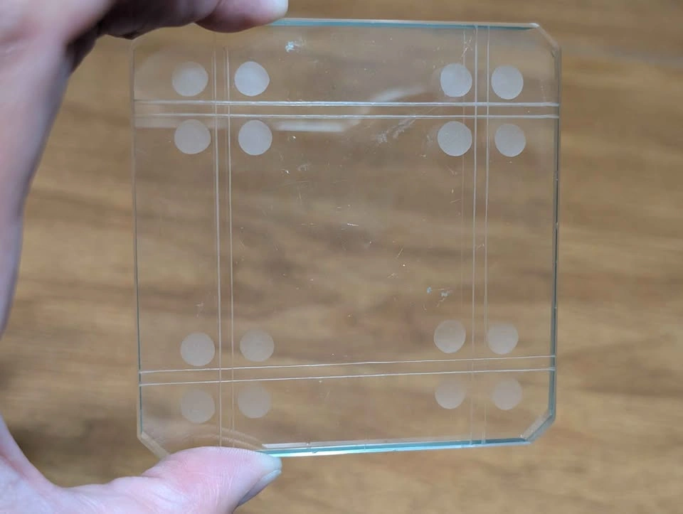 Set of 5 Etched Glass Coasters - photo 3