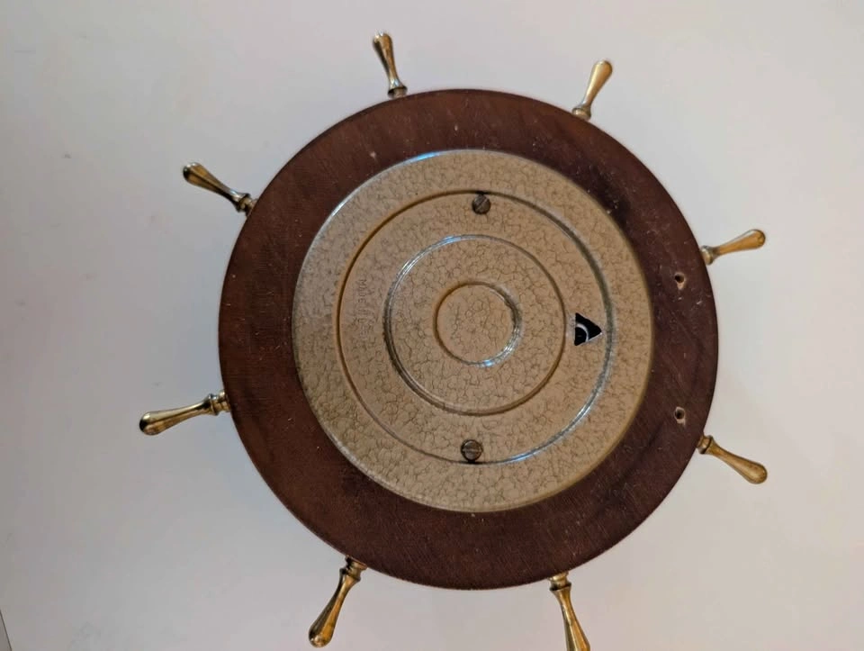 Vintage Ship's Wheel Aneroid Barometer - photo 2