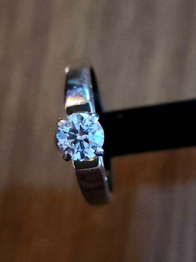 .77 F VS1 Ideal cut Natural diamond engagement ring - photo 3