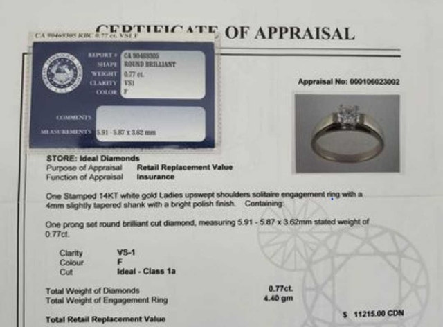 .77 F VS1 Ideal cut Natural diamond engagement ring - photo 4