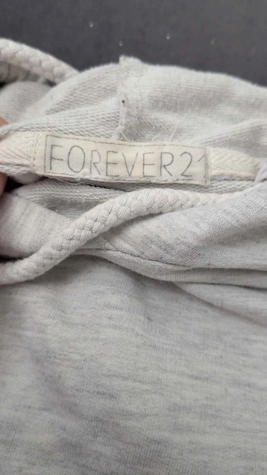 FOREVER 21 Classic Pullover Hoodie Light Grey - S/M - photo 5